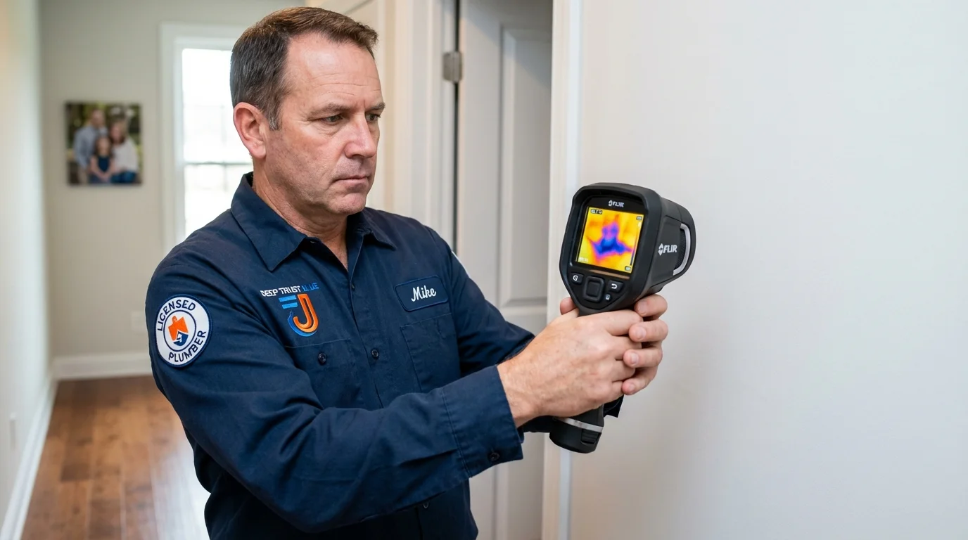 Thermal imaging leak detection by Johns Plumbing LLC in Blountsville